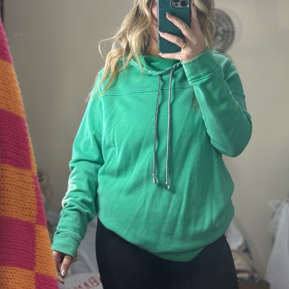 Green Cowl Neck Sweatshirt